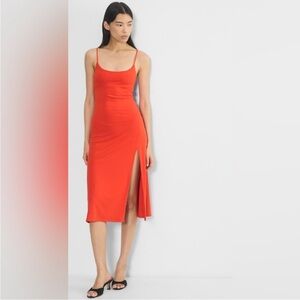 Elegant Orange Aritzia Sleeveless Dress